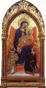 Gentile da Fabriano Madonna and child,with sts.lawrence and julian oil on canvas